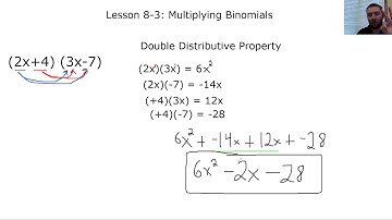 Algebra 1 Lesson 8-3 -- Multiplying Binomials
