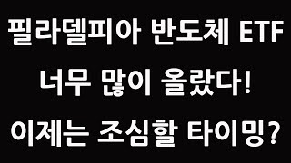 필라델피아 반도체 ETF SOXL 주식 주가 전망 TQQQ TMF 타이거 TIGER 차이나 전기차 SOLACTIVE 테슬라 니콜라 아이온큐 미국 나스닥 너무 올랐다!