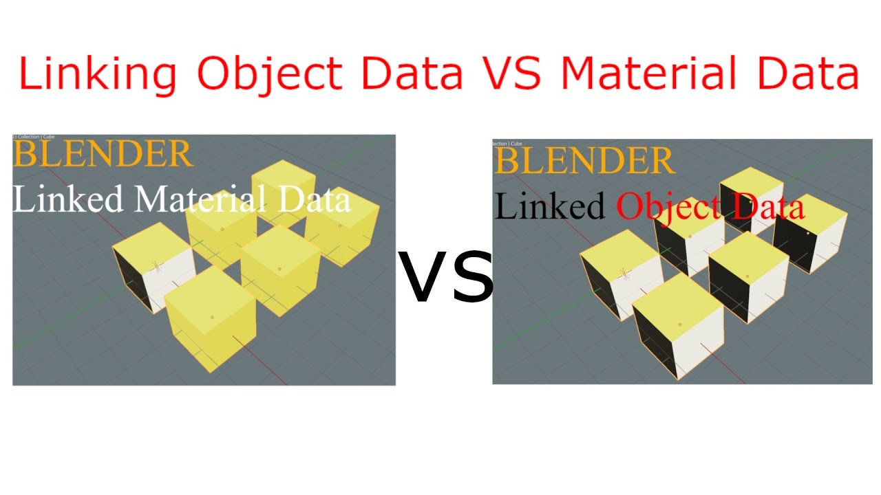 Linked Material Data VS Object Data l Blender 2.91 - YouTube