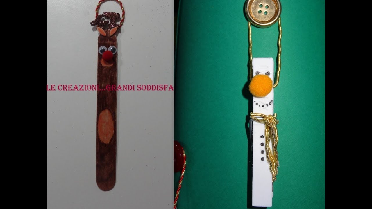 Lavoretti Di Natale Con Abbassalingua.Addobbi Natalizi Con Molletta E Abbassalingua Youtube