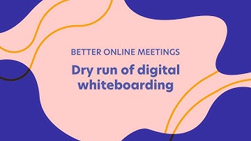 Better Online Meetings: Dry run of Digital Whiteboarding 6/8