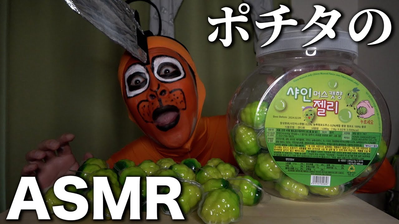 ASMR] Pochita seems to be doing ASMR with Muscat Gummy Jelly