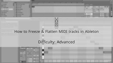 TIPS & TRICKS: How To Freeze & Flatten MIDI Tracks in Ableton