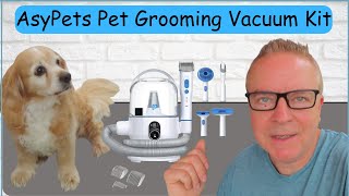AsyPets Pet Grooming Vacuum Kit Easy to Use Quiet with No Mess! Review & Demonstration