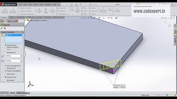 SolidWorks Tutorials in Hindi "chamfer"