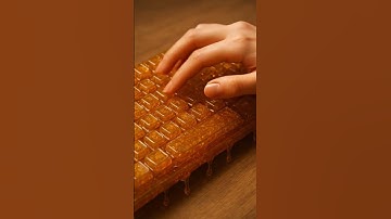 Ultra Realistic Honey Keyboard ASMR 🍯 | Crystal Keys & Satisfying Drips#asmr#keyboard#tappingasmr
