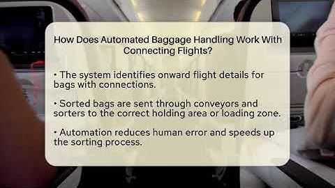 How Does Automated Baggage Handling Work With Connecting Flights? - Air Traffic Insider