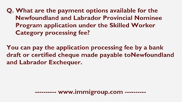 What are the payment options available for NLPNP application under SWC processing fee?