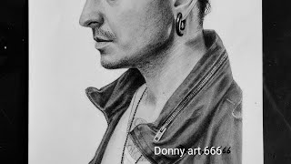 Portrait drawing Chester Bennington Linkin Park 