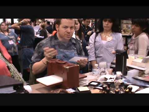 Tim Holtz demoing his new sizzix machine CHA W 2010 www.thepaperlife...