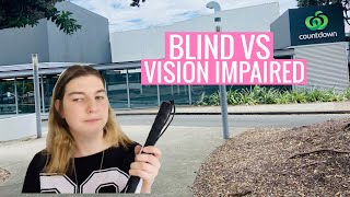 HOW I USE A CANE  Blind VS Visually Impaired