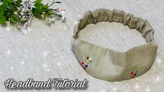 簡単かわいい　ヘアバンドの作り方　縫い目のでないミンネでみかけるタイプ　Headband tutorial