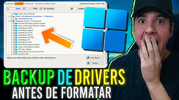 Como fazer BACKUP DOS DRIVERS do PC ou Notebook