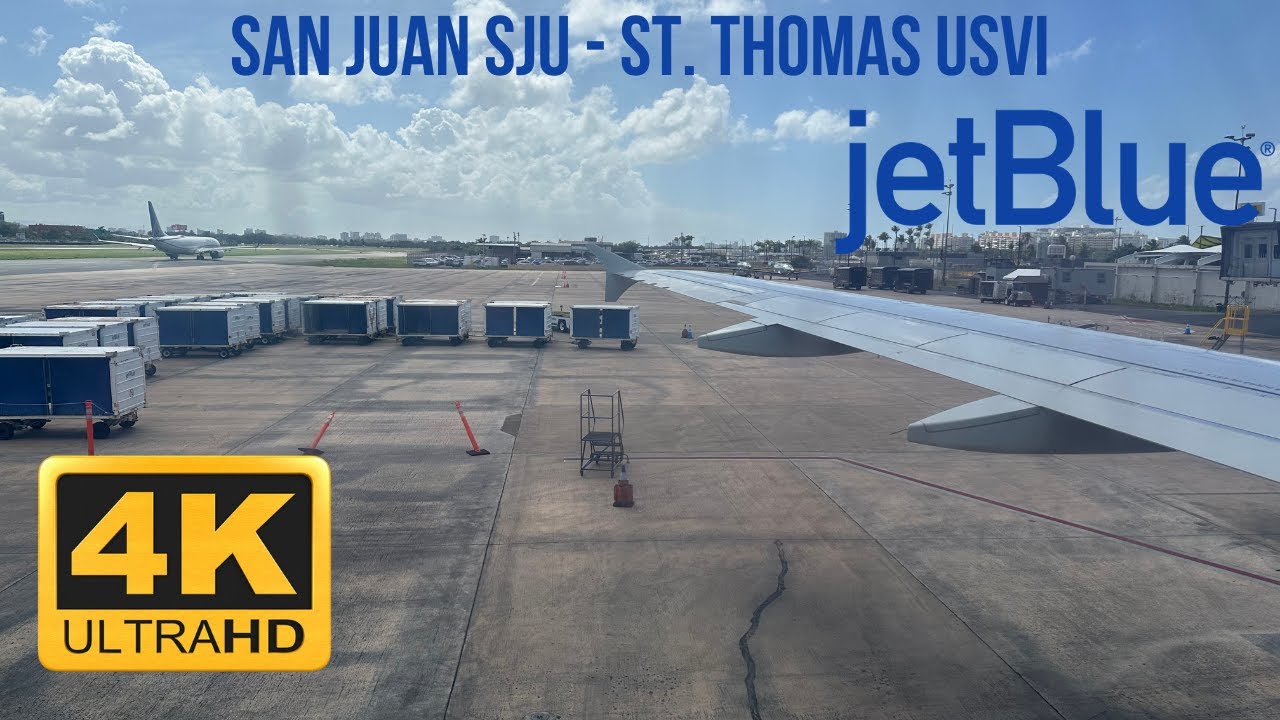 JetBlue A320 Puerto Rico Takeoff | Shortest A320 Flight | San Juan, Puerto Rico - St. Thomas, USVI