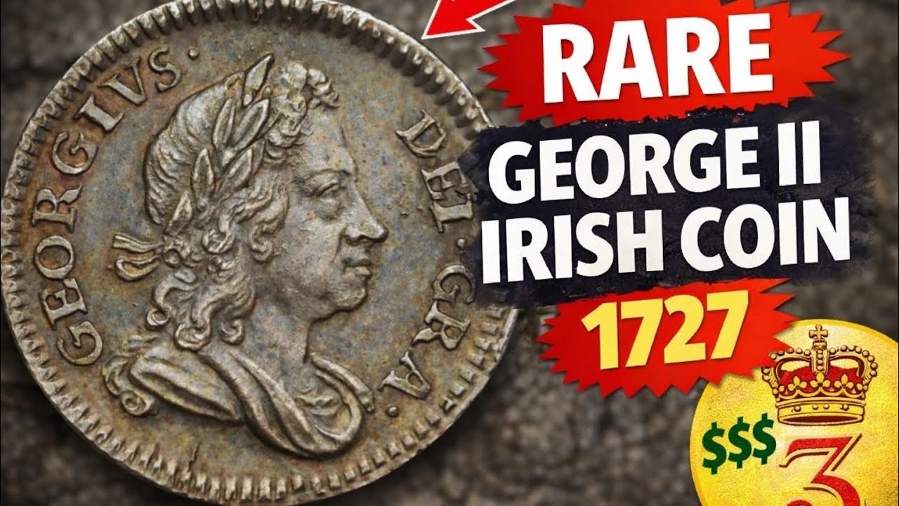 Old & Rare Irish Coin 1727 | George II Silver Threepence Full Details
