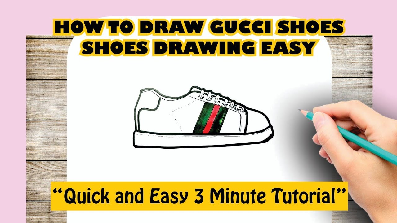 How to Draw GUCCI SHOES  Shoes Drawing Easy 