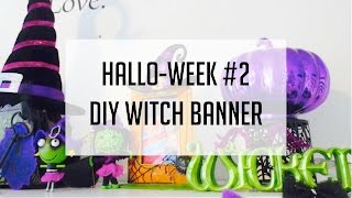 DIY Halloween Witch banner | DIY Tulle Bow Banner | EASY Halloween Craft