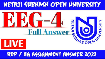 NSOU BDP ENGLISH ASSIGNMENT EEG-4 FULL ANSWER 2022 // BDP ENGLISH ASSIGNMENT ANSWERS 3022 || EEG 4