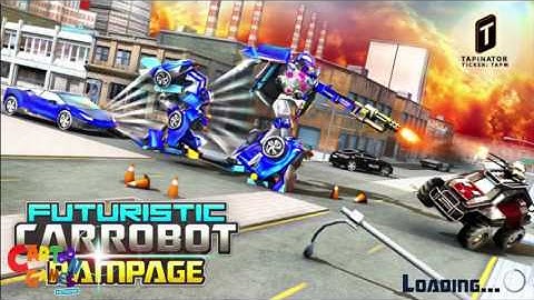 Futuristic Car Robot Rampage (By Tapinator, Inc.) Android Gameplay HD