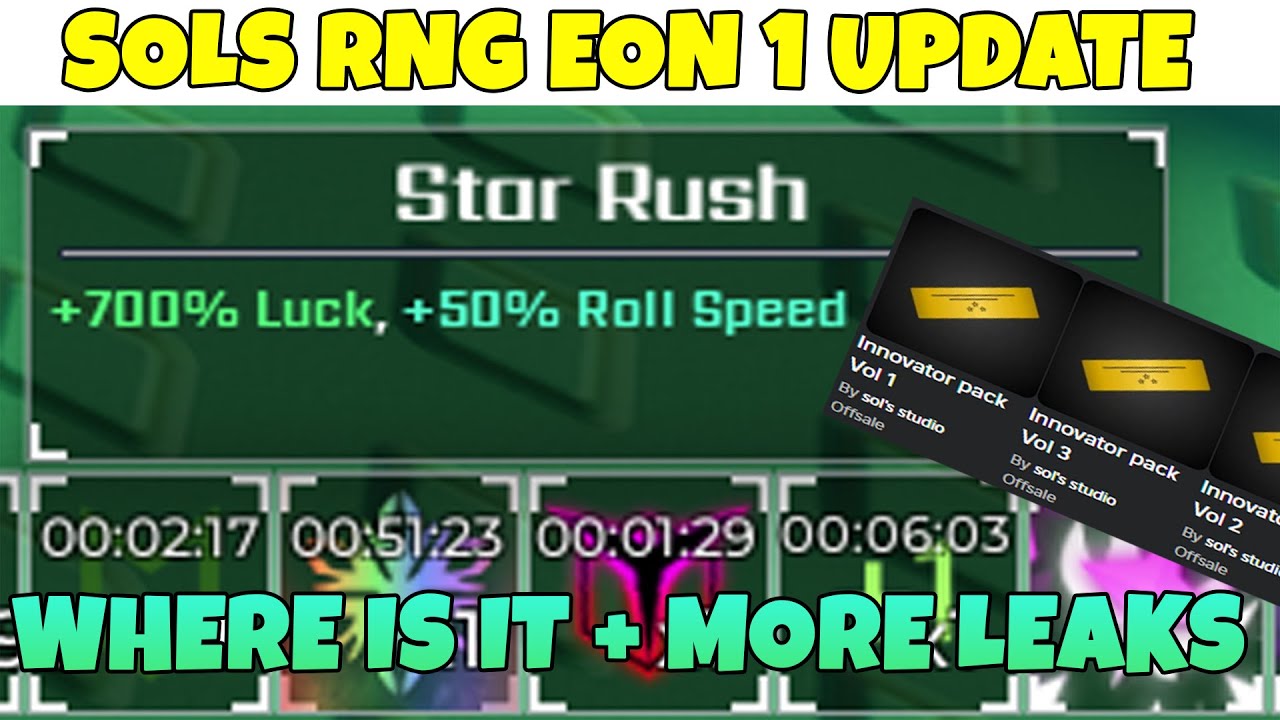 Sol's RNG Eon 1 Update DELAYED AGAIN?! | New Leaks and Surprises Before ...