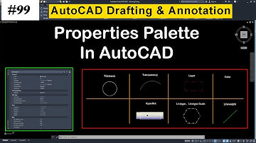 #99 Properties Palette In AutoCAD  2020 In Urdu/Hindi | Property Palette In AutoCAD