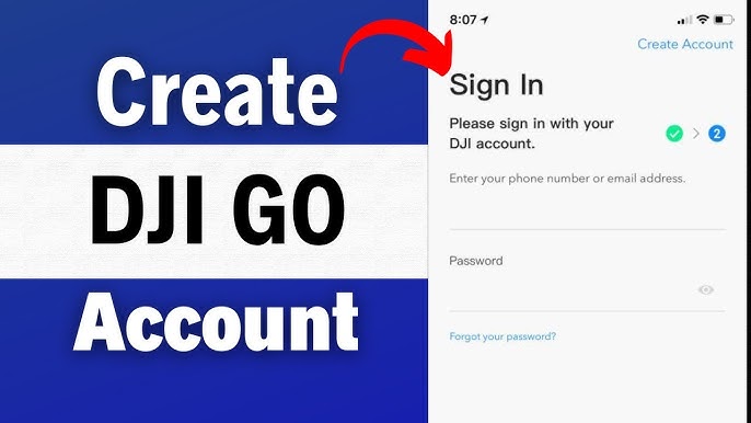 DJI account registration email example