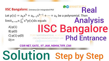 Real Analysis Solution | IISC Bangalore | PhD Mathematics | Csir Net | NBHM | By Sudip Kumar | PMA