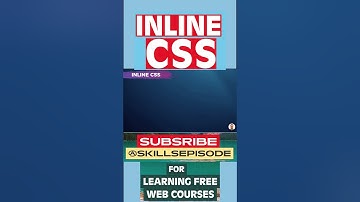 Inline CSS | What is css inline style | #coding #learnhtml5andcss3 #webdevelopment #css3course