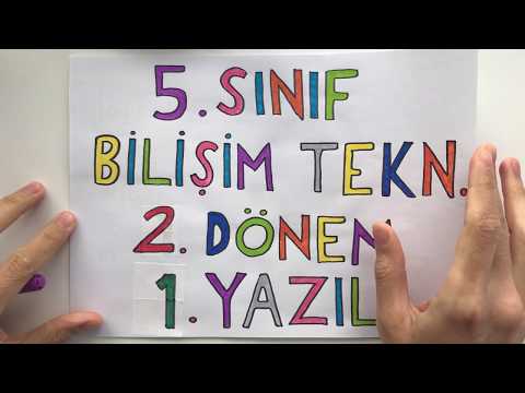 5. Sınıf Bilişim Teknolojileri 2. Dönem 1. Yazılı