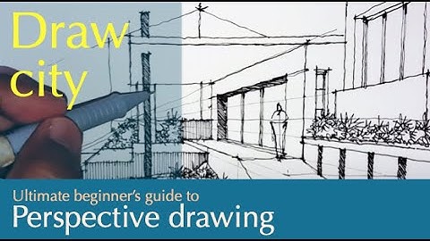 Perspective Drawing : Draw Cityscape 72: buildings and ramp in one point perspective. #shorts