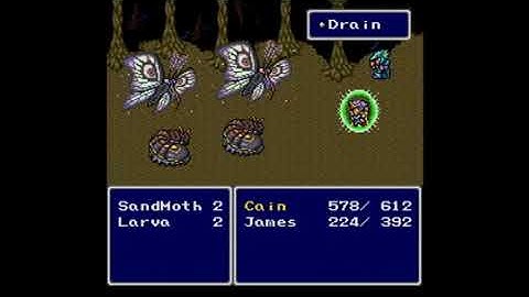 Final Fantasy II US Hard Type + [ROM Hack] SNES Gameplay Sample