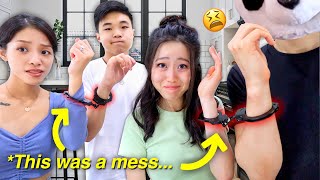 Family Cooking Challenge but HANDCUFFED...