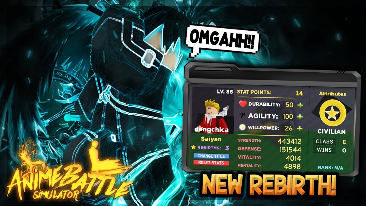 New Update Rebirth System Is Epic And I Spent 5000 Robux But Anime Battle Simulator Roblox Youtube - dlemon simulator v2 comming soon roblox
