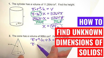 Finding Dimensions of Solids