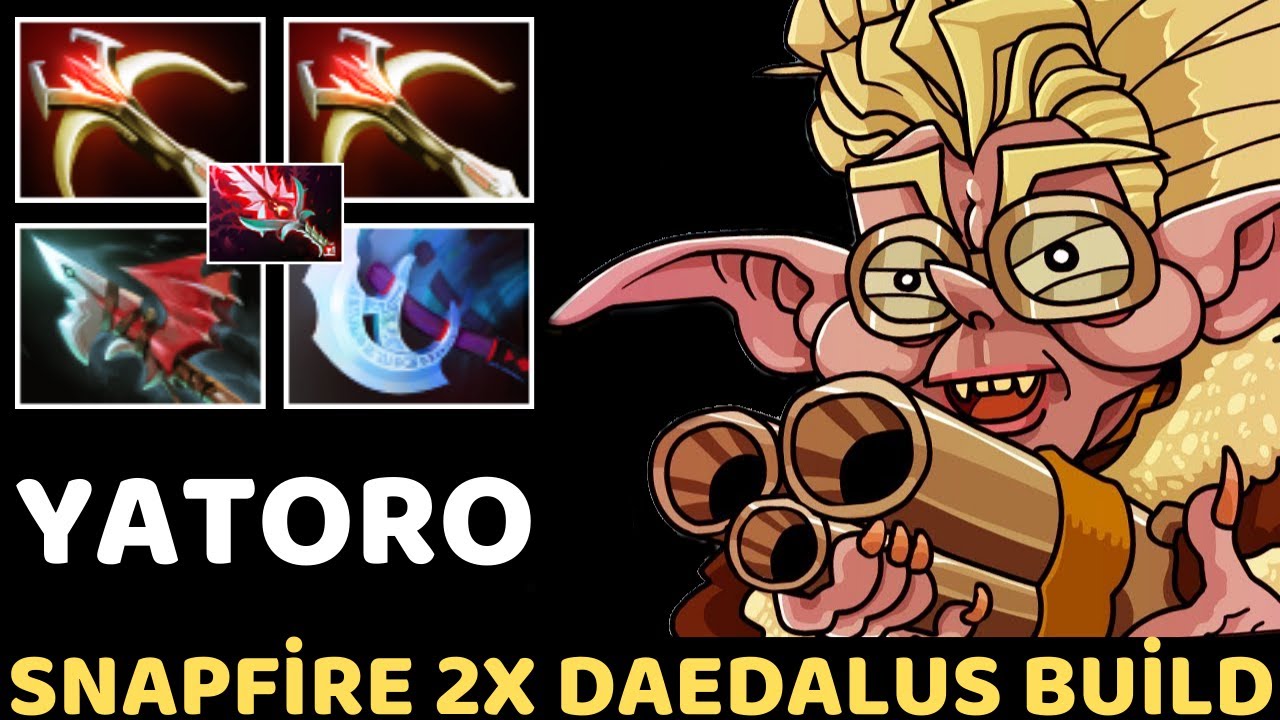 YATORO [Snapfire] 2x Daedalus build 7.35 Dota 2 - YouTube