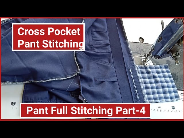 How to make pant back pocket / pant back pocket stitching / sew a