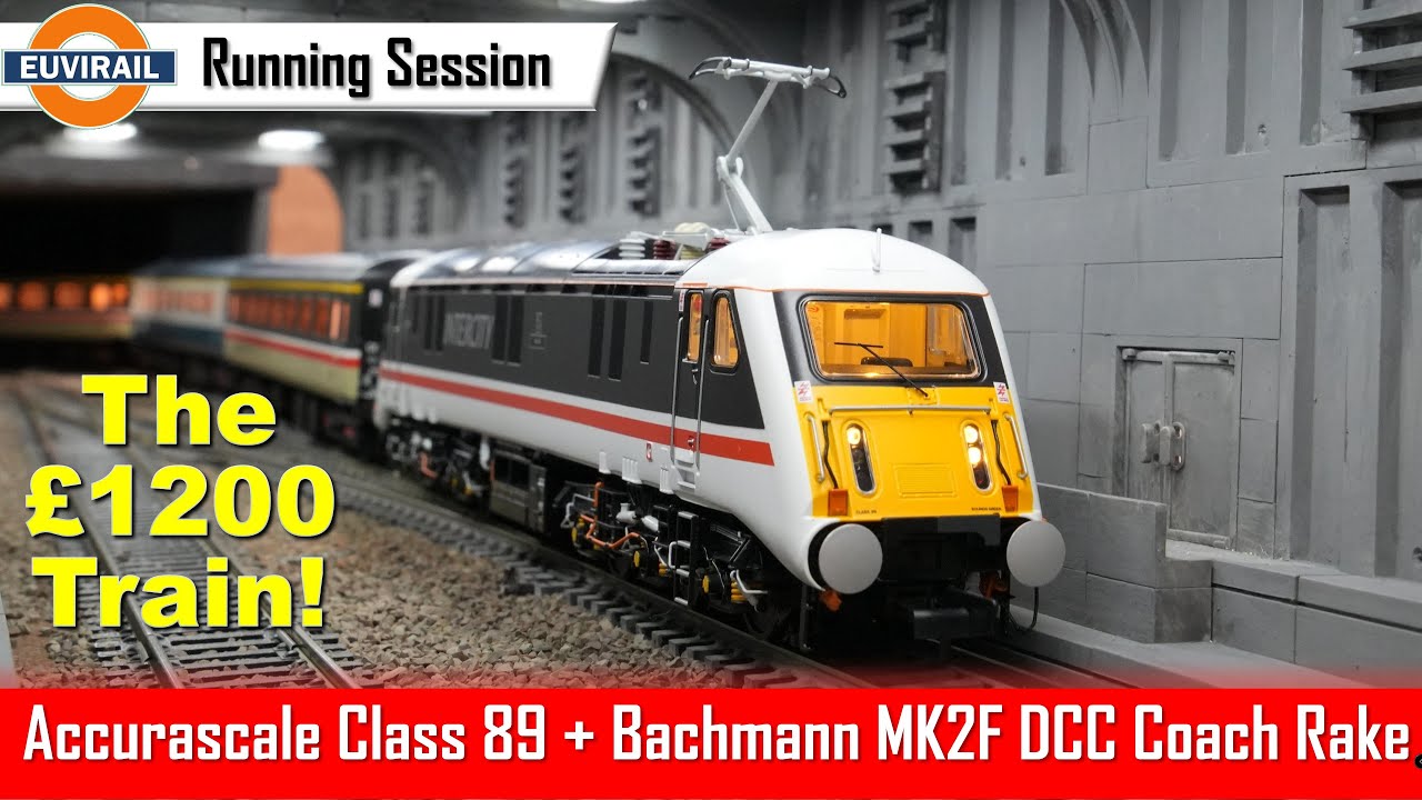 Accurascale Class Intercity Swallow Livery 89001 + Rake of Bachmann MK2F DCC Lighted Coaches