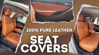100% PURE LEATHER NAPPA SEATCOVERS IN INNOVA CRYSTA || NOT REXINE OR PU LEATHER NAPPA! #9550010888