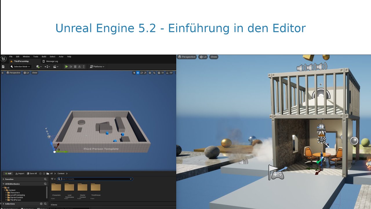 UE 5.2 Editor Einführung - YouTube