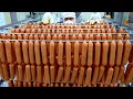 소시지 공장의 놀라운 대량 생산! 400만개씩 팔리는 특허받은 저지방 돼지고기 소세지 Amazing Korean sausage factory! Sausage mass making