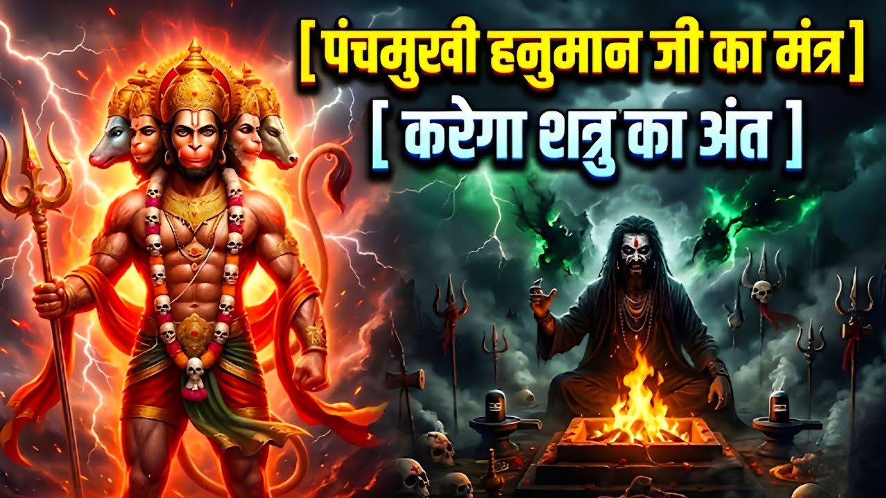 शत्रु समाप्त 🔥 पंचमुखी हनुमान रक्षा कवच मंत्र | Hanuman Kavacham shatru nashak hanuman mantra 