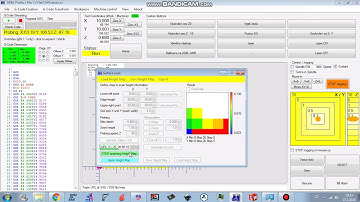Scan rovinnosti desky program GRBL Plotter