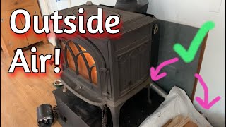 Wood Stove Upgrade  External Air Intake