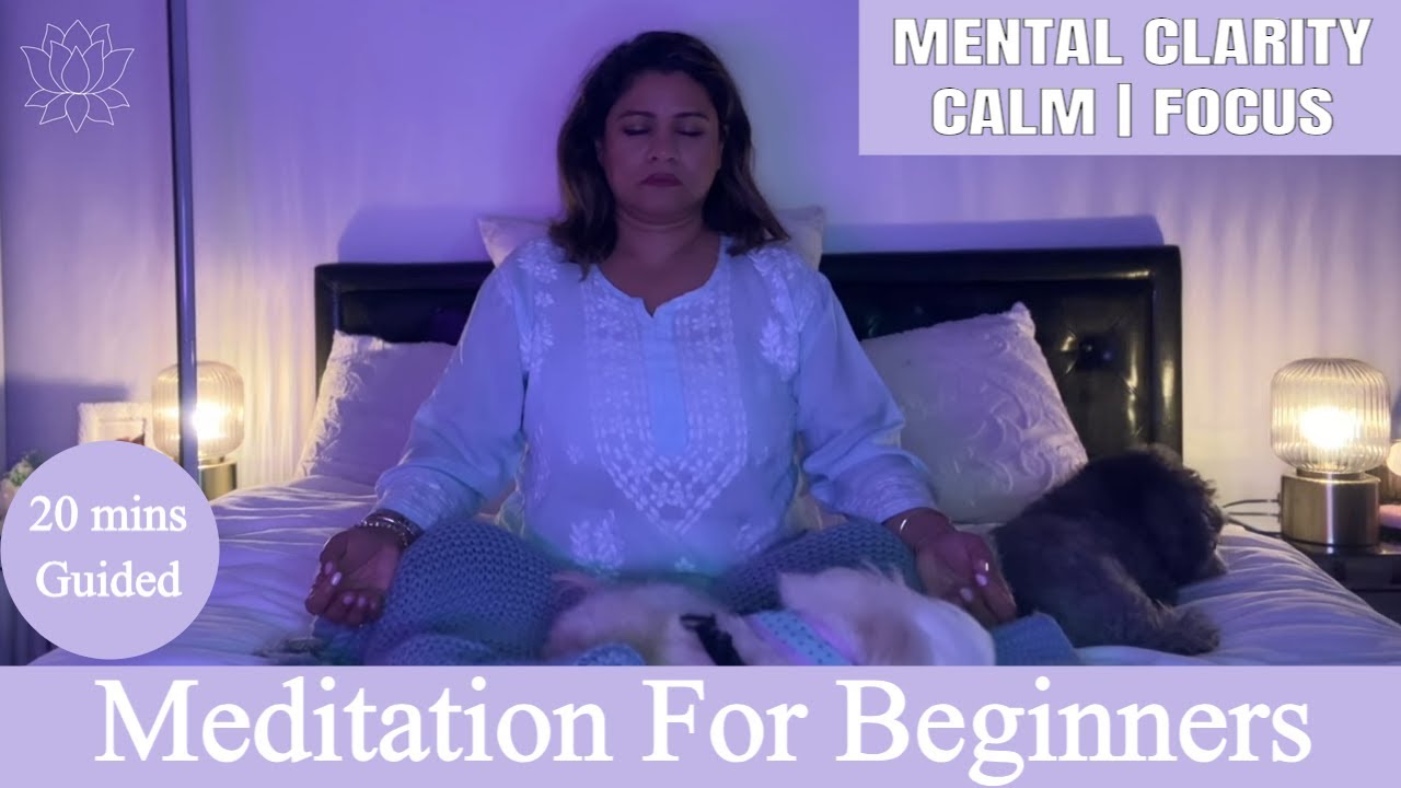 20 mins Guided Meditation for Beginners- Anapana | Mental Concentration, Clarity, Focus.