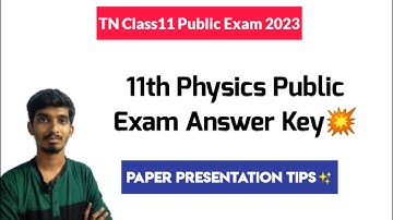 11th Physics Public Exam Key Answer|How to write your answers?|2023