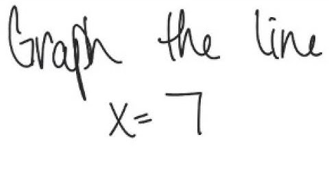 Line: Graph the line x = 7