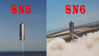 SpaceX Starship SN5 \& SN6 Side by Side Launches (Spacex Footage )