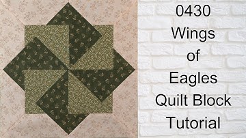 0430 Wings of Eagles Quilt Block Tutorial | Block of the Day 2023 | AccuQuilt