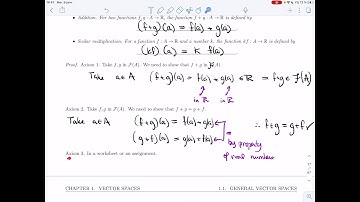 Linear Algebra 2 -1.1.4 - Vector Spaces of Functions