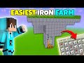 MINECRAFT EASY &amp; FAST IRON FARM 1.26+ 🔥 || iron farm tutorial in Hindi 